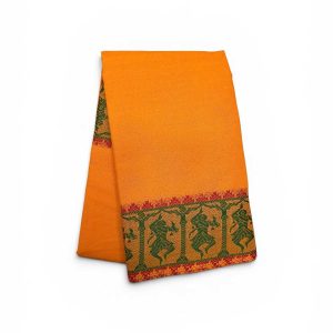 Bharathanatyam Dance Practice orange Doll Border Saree Online