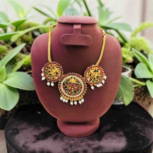 Bharatanatyam Kuchipudi Short Classical Necklace Jewellery Set