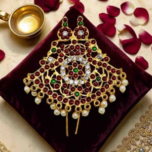 Bharatanatyam Kuchipudi Kemp Crown Pin Flower Design