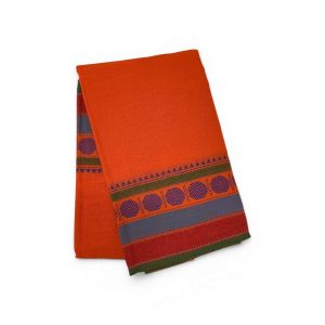 Bharathanatyam Dance Practice Saree orange Coin Border Online