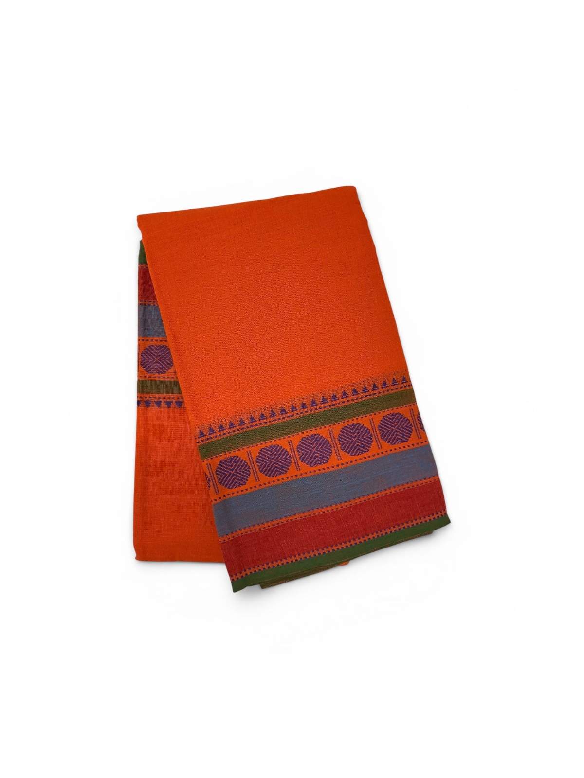 Bharathanatyam Dance Practice Saree orange Coin Border Online