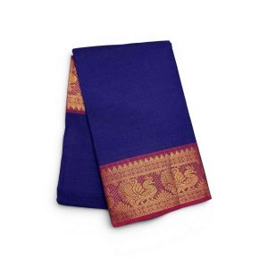Buy Bharatanatyam Dance Practice Saree Royal blue Zari Border Online