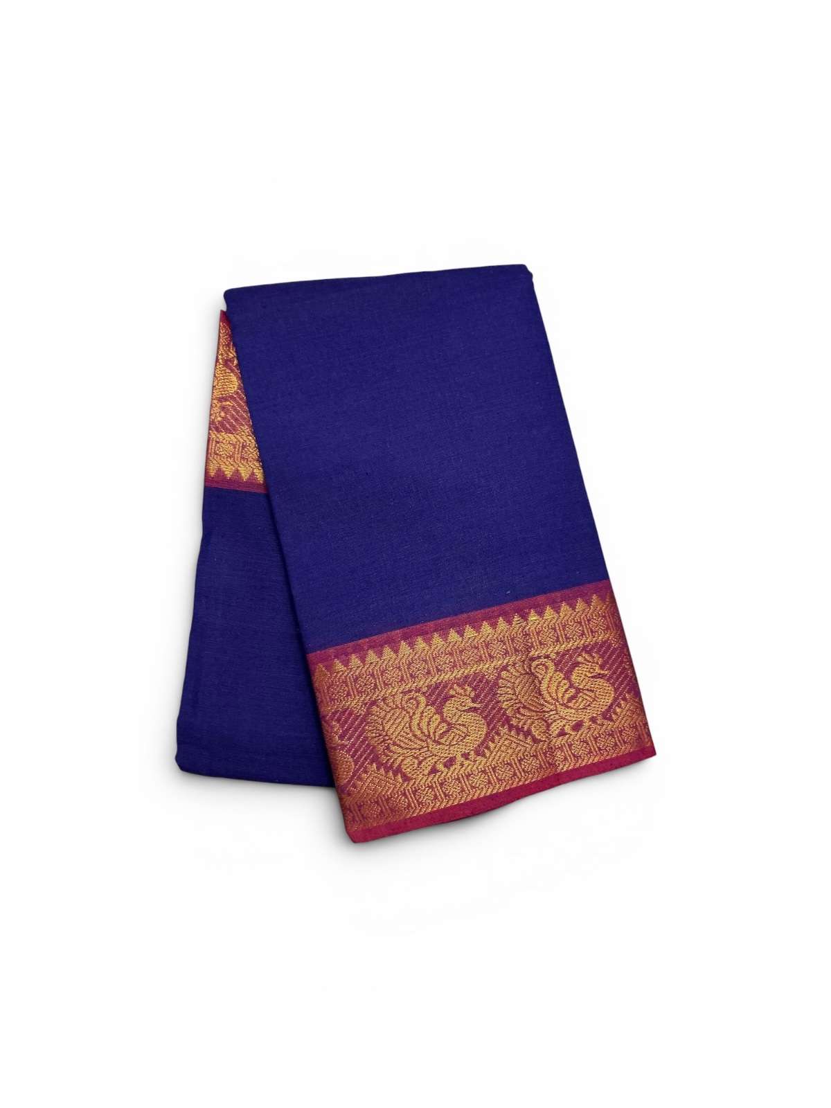 Buy Bharatanatyam Dance Practice Saree Royal blue Zari Border Online
