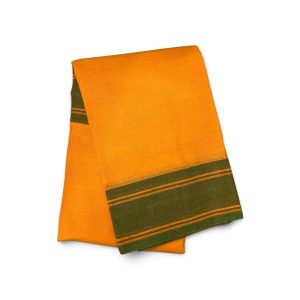 Bharathanatyam Dance Practice orange Saree Plain Border Online