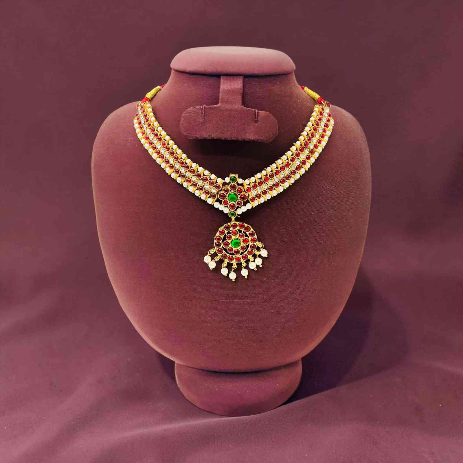 Bharatanatyam Kuchipudi Short Classical Necklace Jewellery Set