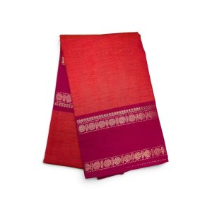 Bharathanatyam Dance Practice  Saree Orange Doll Border