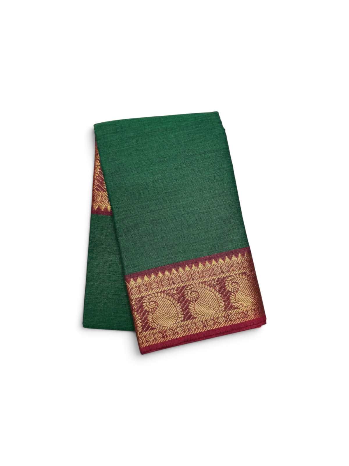 Buy Bharatanatyam Dance Practice Saree Green Zari Border Online Mango