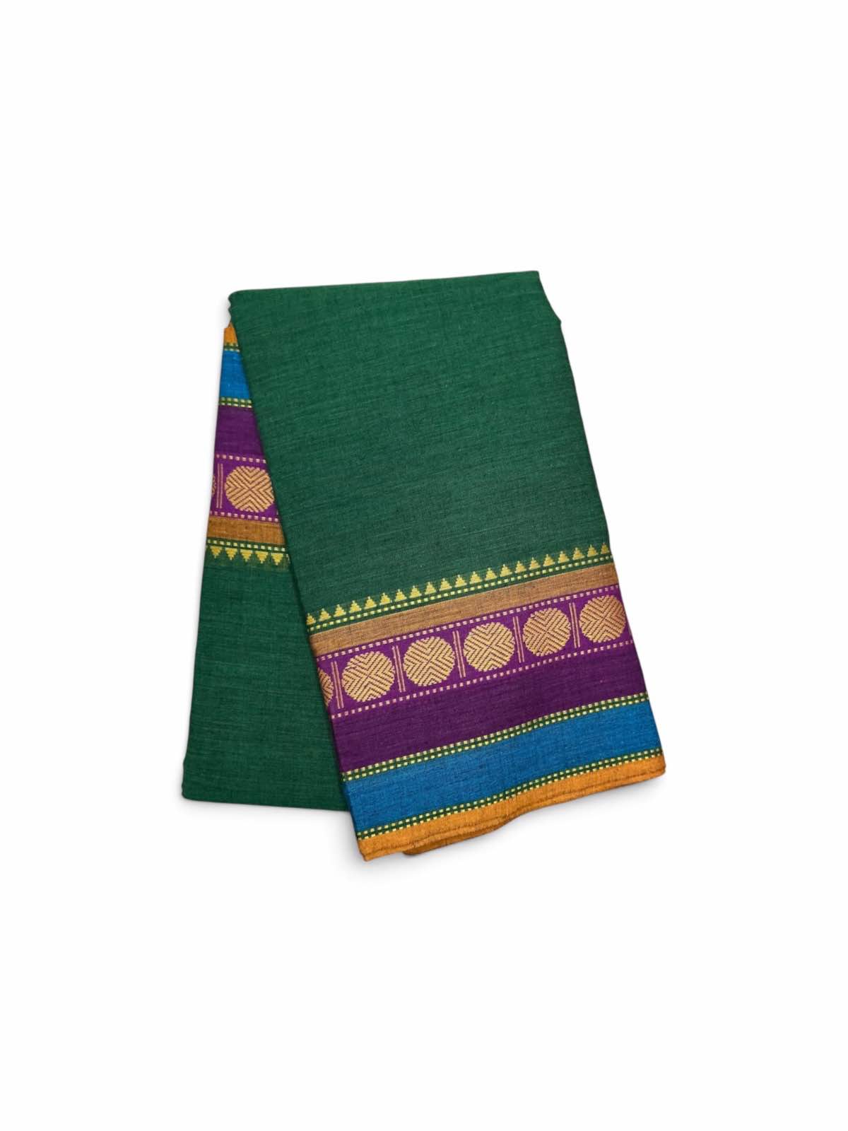 Bharathanatyam Dance Practice Saree Green Coin Border Online