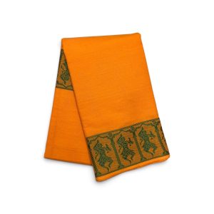 Bharathanatyam Dance Practice  Saree Orange Doll Border Online