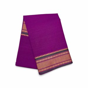 Bharatanatyam Dance Practice Saree Violet Temple Border