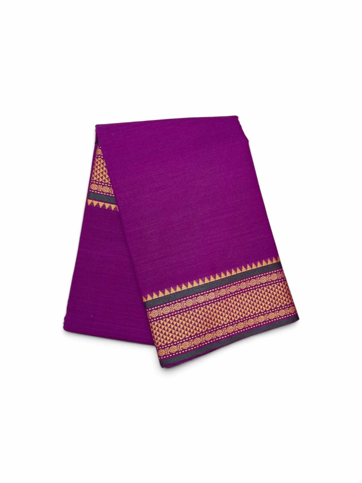 Bharatanatyam Dance Practice Saree Violet Temple Border
