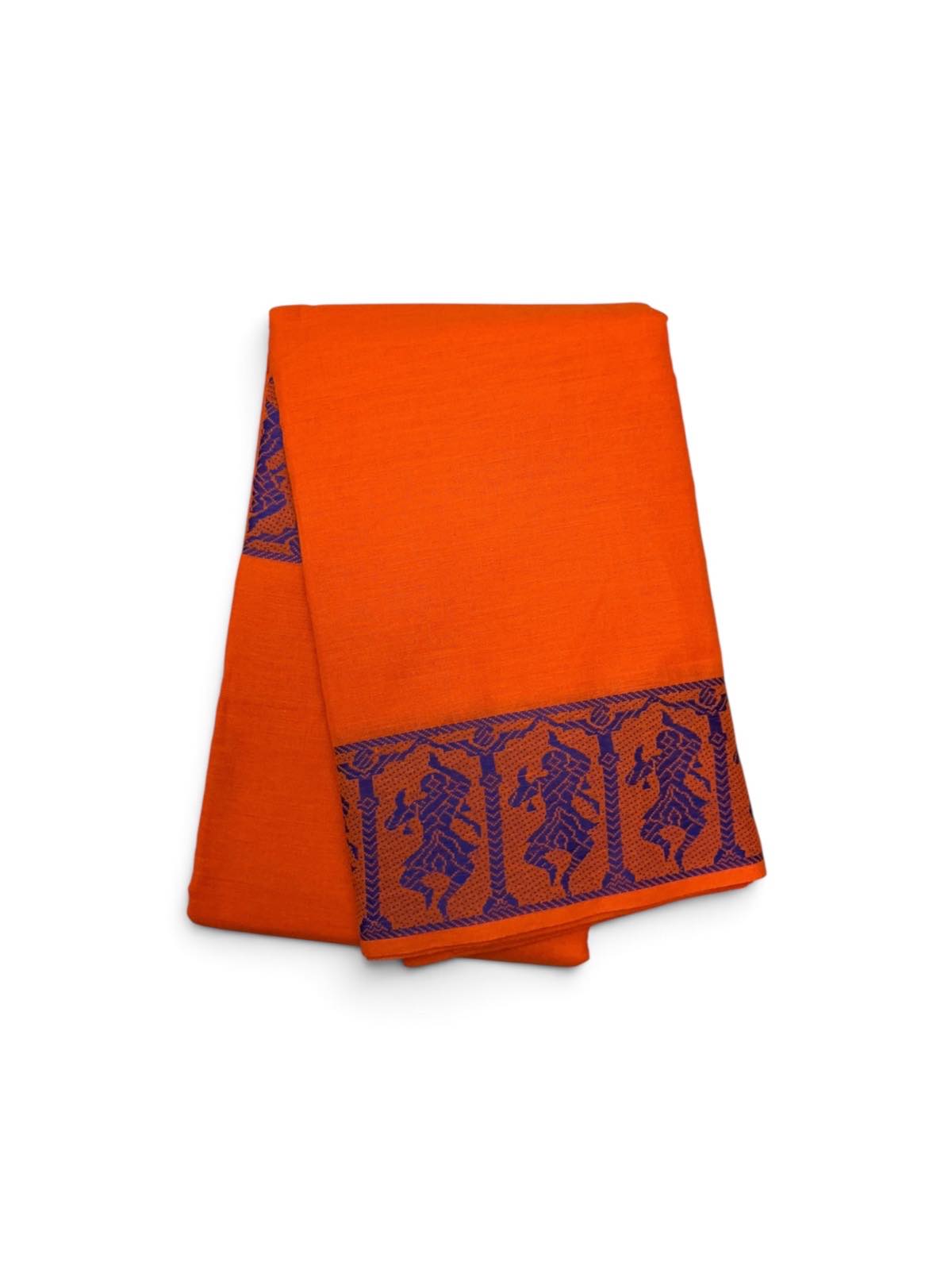 Bharathanatyam Dance Practice Saree Dark Orange Doll Border Online