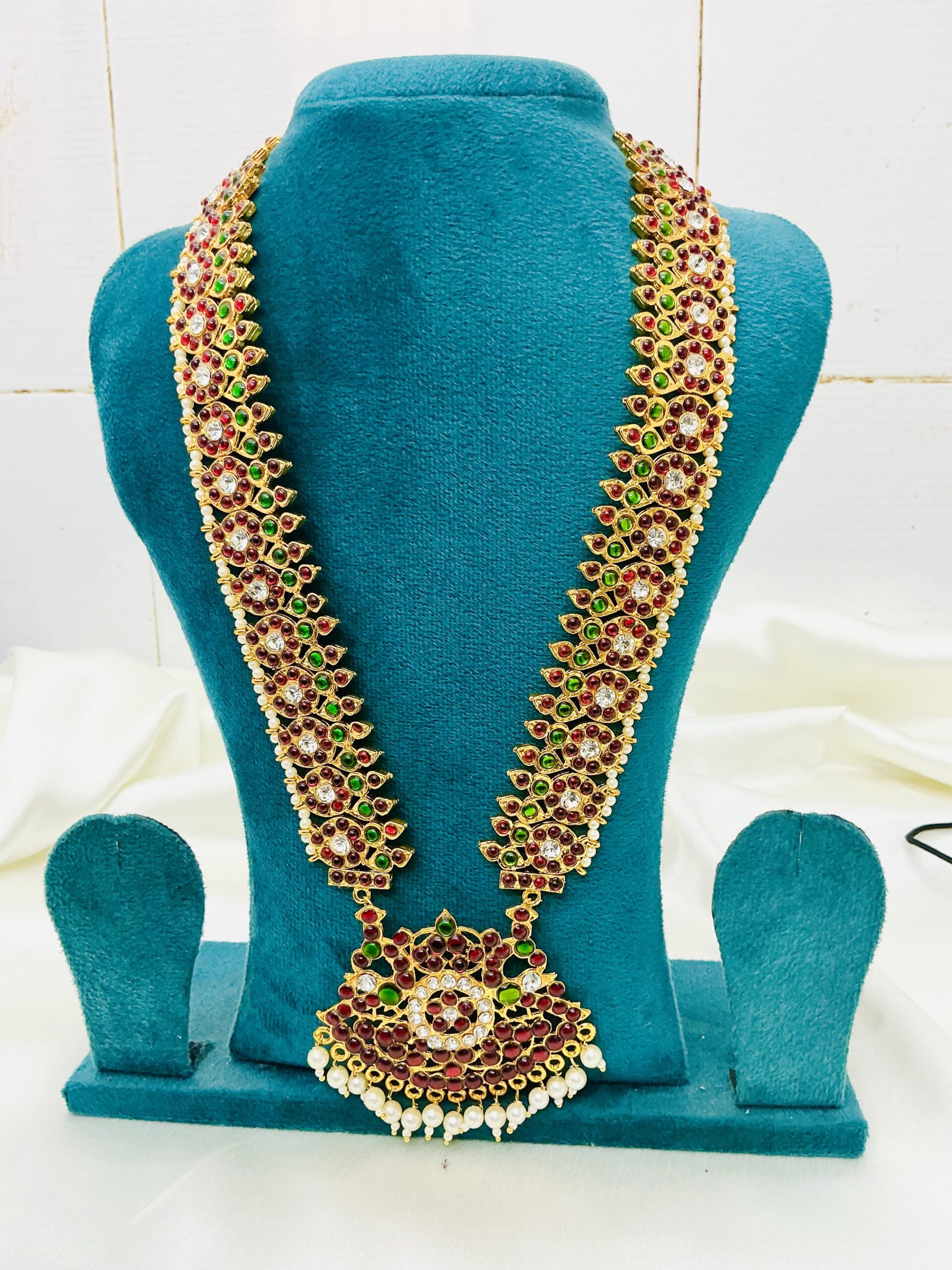 Bharatanatyam Kuchipudi Classical Dance Long Haram Haar Kemp Set