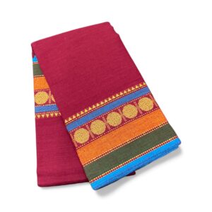 Buy Bharatanatyam Dance Practice Saree Marroon coin Border Online