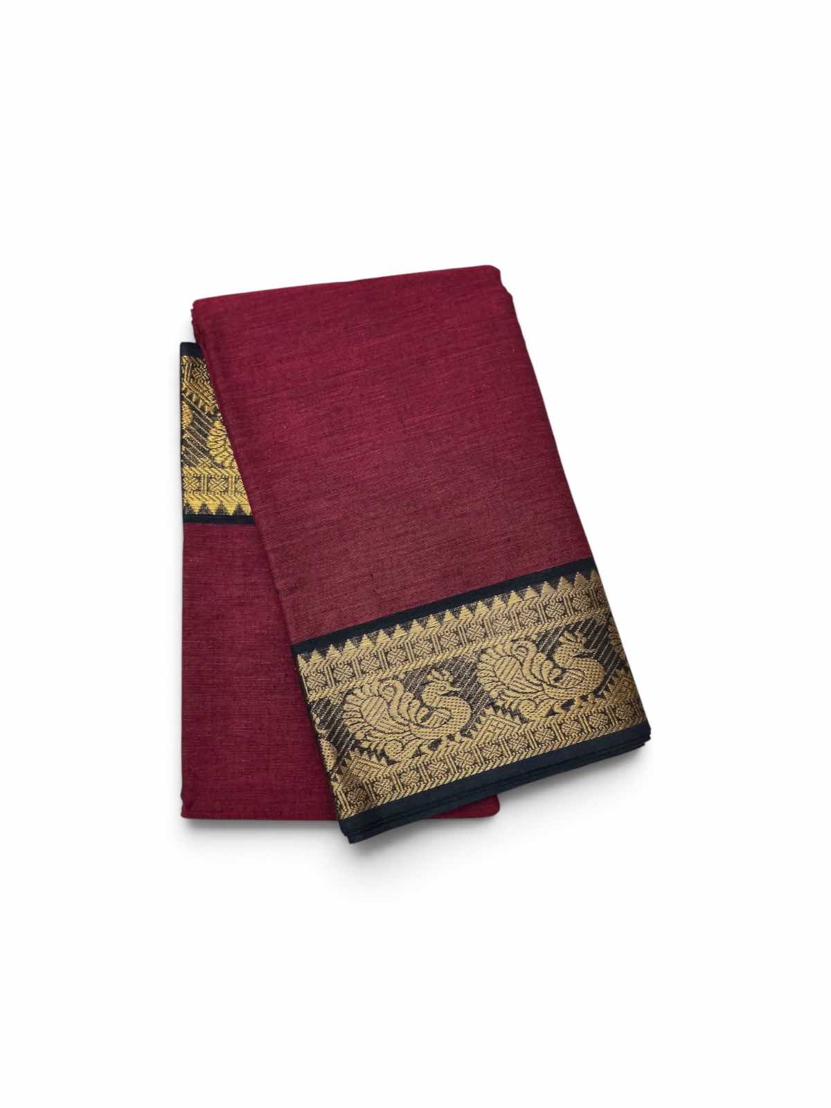 Buy Bharatanatyam Dance Practice Saree Maroon With Black Zari Border Online