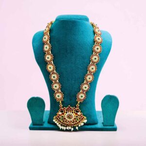 Bharatanatyam Kuchipudi Classical Dance Long Haram Haar Kemp Set