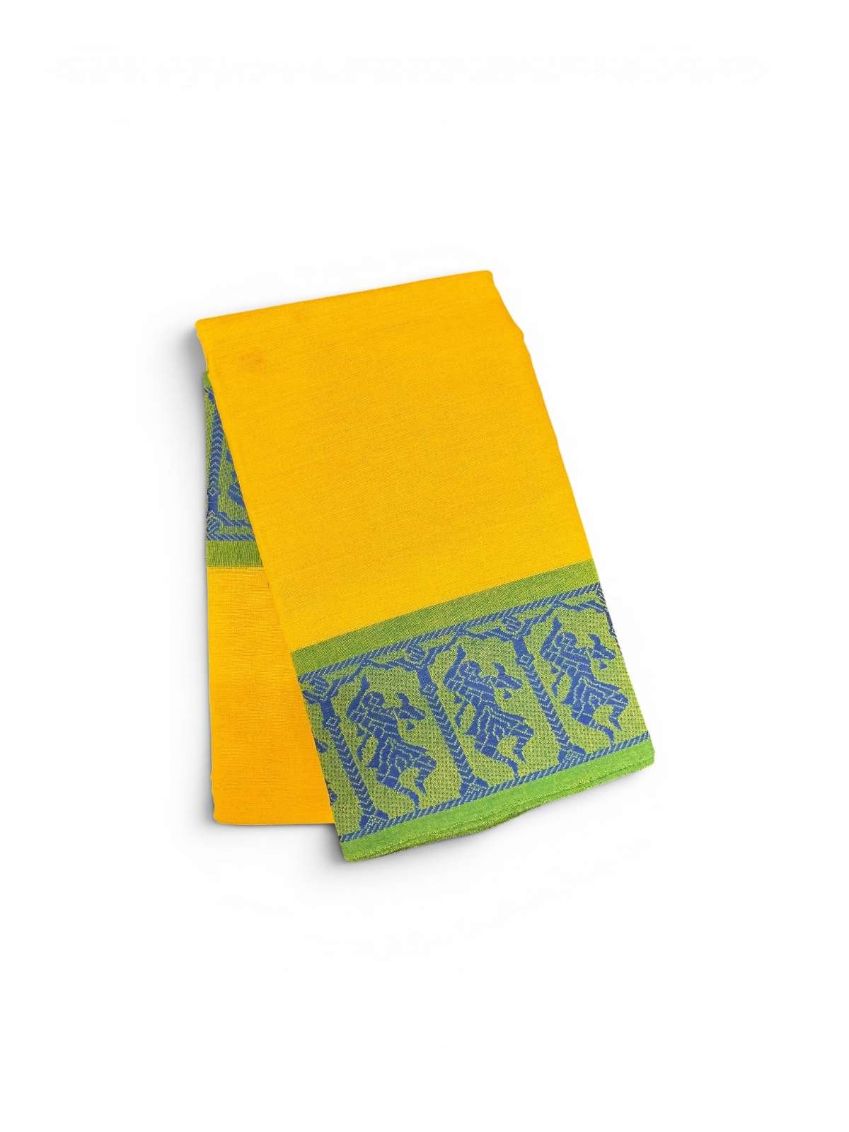 Bharathanatyam Dance Practice Saree Lemon yellow Doll Border Online